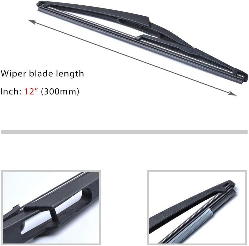 OTUAYAUTO 12" Rear Wiper Blade H301- Replacement for Nissan Rogue 2008-2023 Pathfinder 2013-2020 Juke 2011-2017 Kicks 2018-2023 Back Windshield Wiper Blade (12-J) - Image 2